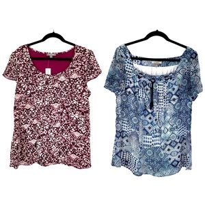 Roz &Ali Bundle of 2 Summer Tops 1X